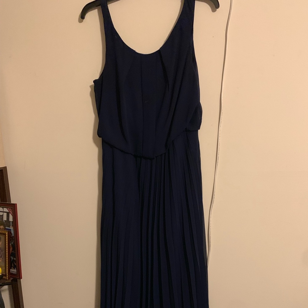 Floor length summer time Navy dress